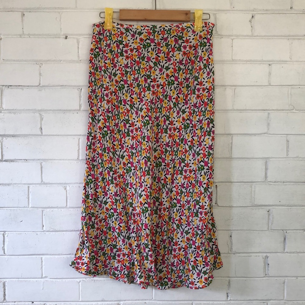 RIXO Floral Midi Skirt - S